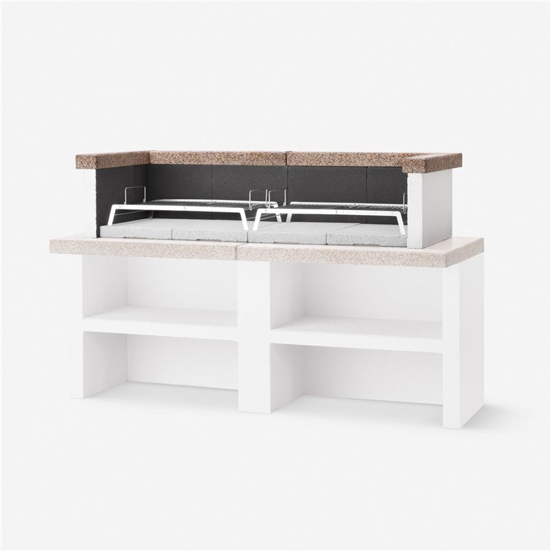 Double Concrete Countertop Barbecue for Palazzetti Barbecues
