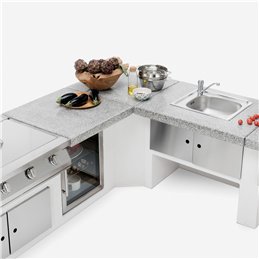70cm concrete corner module for Palazzetti barbecue
