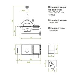 Barbecue Palazzetti ORESTE con FORNO