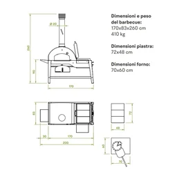 Barbecue Palazzetti ORESTE con FORNO