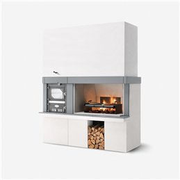 Patio fireplace Palazzetti LINOSA GRILL with OVEN