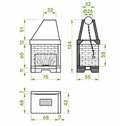 Patio fireplace Palazzetti 76 R