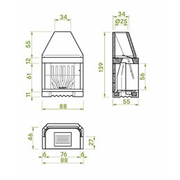 Palazzetti 78 G patio fireplace