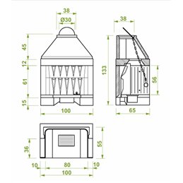 Palazzetti 86 G patio fireplace