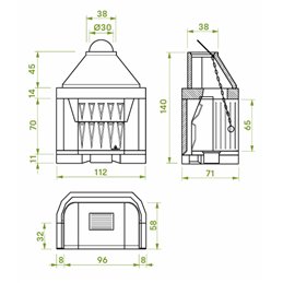 Palazzetti 96 G patio fireplace