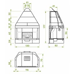 Patio fireplace Palazzetti 116 R
