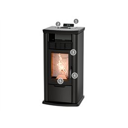 Stufa a pellet Thermorossi 7000 Evo Easy 12,7 Kw 5 stelle