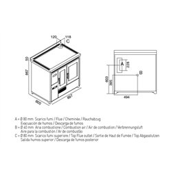 Cucina a pellet ENRICA Eva Calor 9,3 Kw 4 stelle