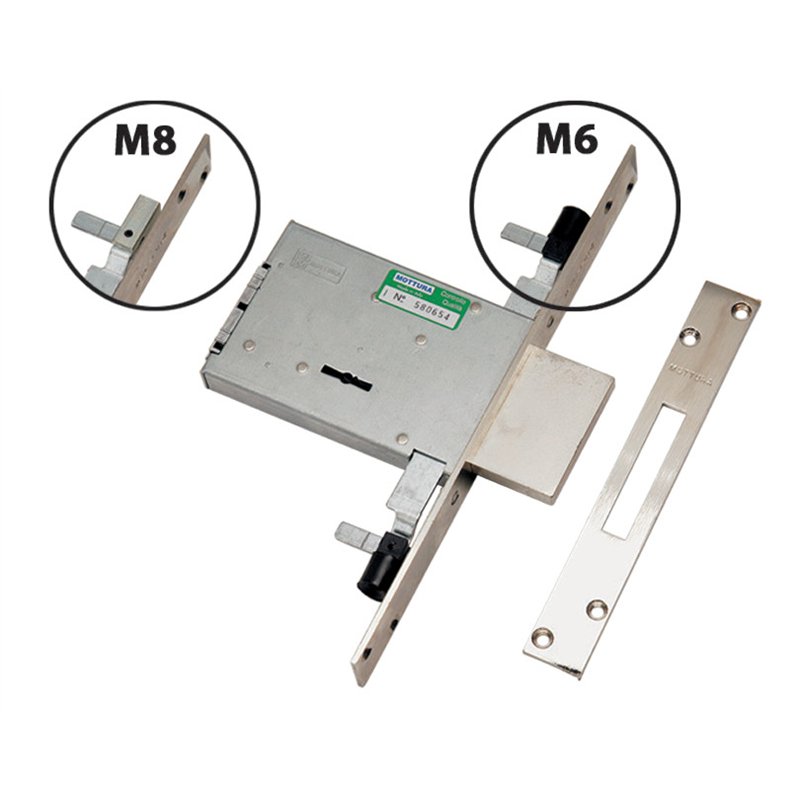 Mottura 40.705 triple mortise lock with striker plate