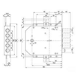 Security door lock Mottura 50.555
