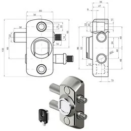 Magnetic key protection for garage and shutters DISEC MG710-Y