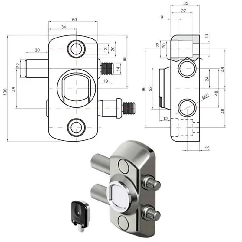 Magnetic key protection for garage and shutters DISEC MG710-Y