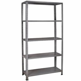 Scaffale metallico in kit a bulloni 5 piani cm.100x40x176H