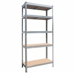Interlocking metal shelf kit 5 wooden shelves cm.90x40x180H