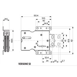 Replacement lock for safe type JUWEL 3261 Mottura 89J001