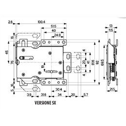 Replacement lock for safe type JUWEL 3267 Mottura 89J004