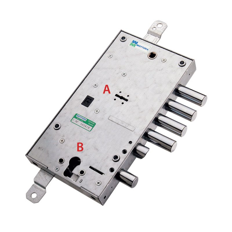 Serratura porta blindata Mottura 54.597 triplice 1/2g