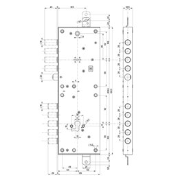 Mottura 54.584..B triple 1/2g armored door lock