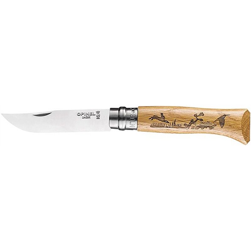 Coltello Opinel Virobloc N.8 VRI ANIMALIA manico pirografato
