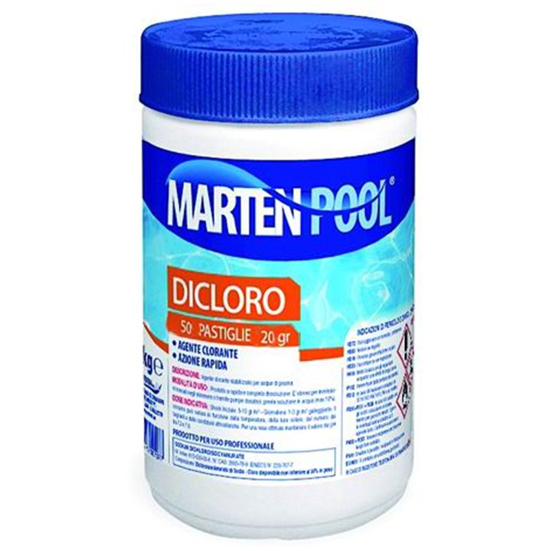 Slow chlorine tablet DICLORO - for swimming pools Kg.1