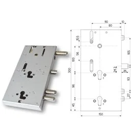 Mottura 89.F309/00Q triple 1/2g FERBONA armored door lock