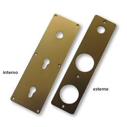 Kit mostrine per porte blindate FERBONA Mottura 95443BR 
