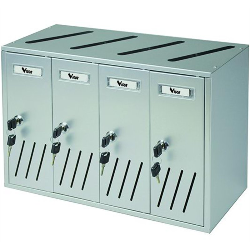 VIGOR C-4 BOX 4-place aluminum condominium mailbox