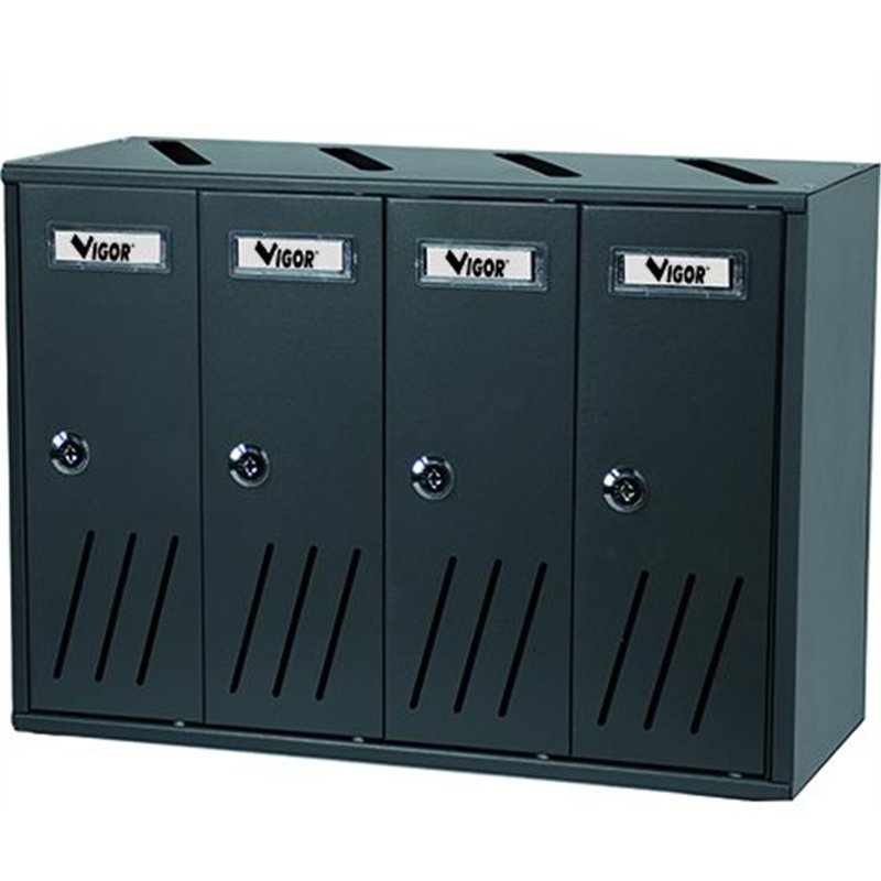 VIGOR K-4 BOX 4-place anthracite condominium mailbox 42X17.5X30