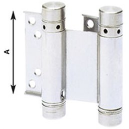 Bommer type double action spring hinge (pair) Nickel plated