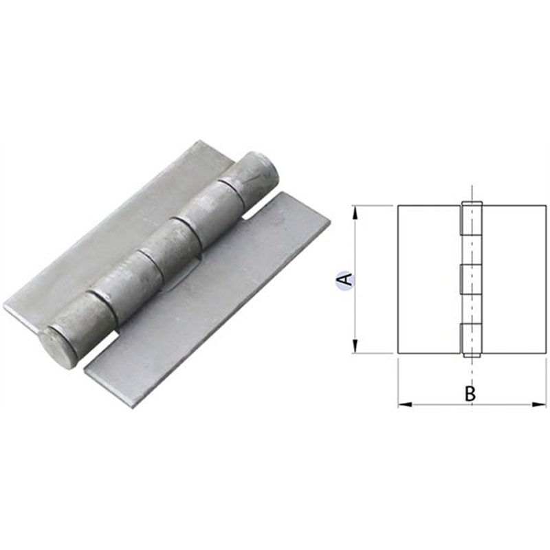 Cerniera da saldare a 2 ali piene senza fori art.506 IBFM