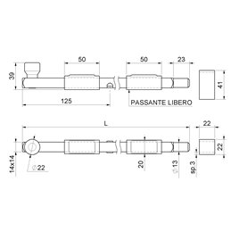 Heavy vertical bolt to be welded section 14x14 round tip