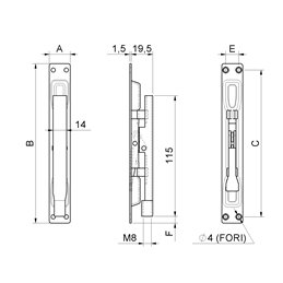 COMBI steel lever bollard art.222