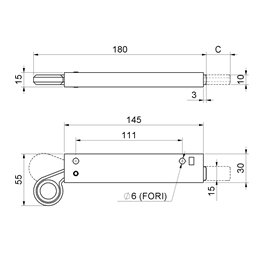 Automatic spring post for gates COMBI art. 301