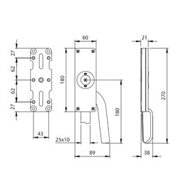 Lever locking mechanism type 690 for industrial closures