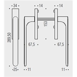 Double handle for sliding lift ONE CC213Y Mood Collection