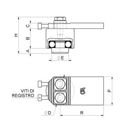 Medium adjustable hinge with bearing COMBI 345R.M D.50