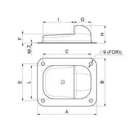 Gate stop with COMBI plate art.380FG 130X160