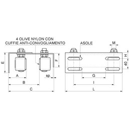 Guide plate for sliding gate COMBI art.462M