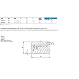 Stainless steel lower hinge with bearing COMUNELLO 87IP FC D.50