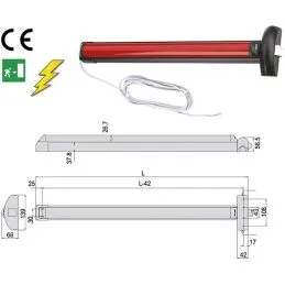 Maniglione antipanico Cisa 59851.10 e-FAST Motorizzato L 1200