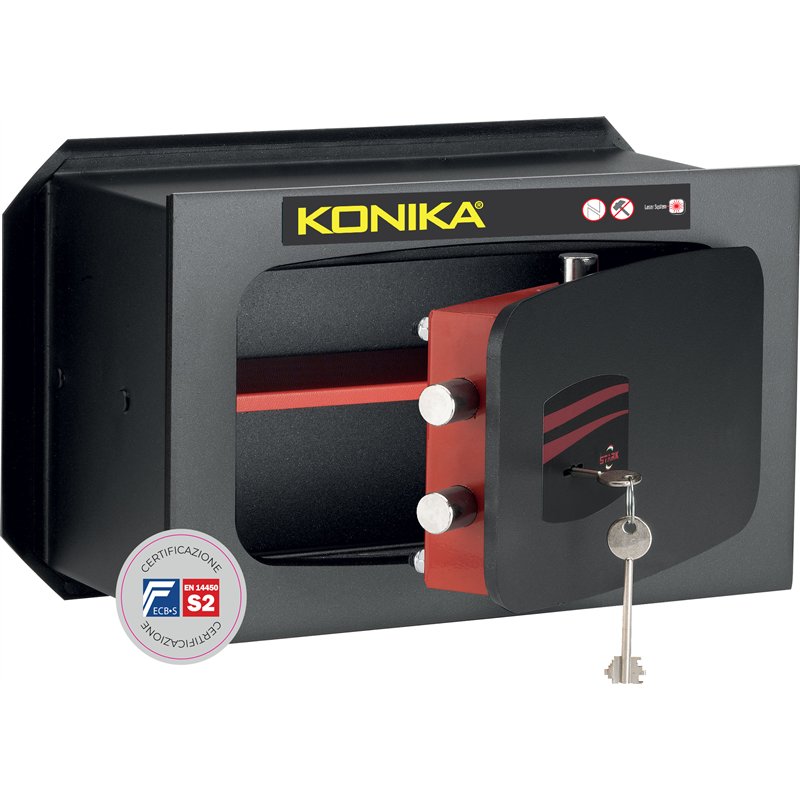 Cassaforte a muro STARK KONIKA CE antisfondamento spessore 10mm chiusura CHIAVE