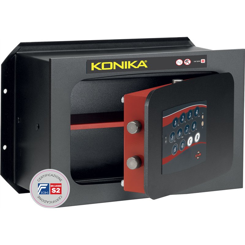 Cassaforte a muro STARK KONIKA CE antisfondamento spessore 10mm chiusura COMBINATORE ELETTRONICO