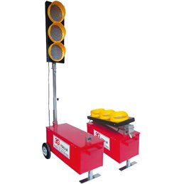 Mobile light construction site traffic light system