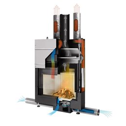 Caminetti Montegrappa LIGHT 02 V-E 101x55 16.7 kW Ventilated Wood Fireplace – 5 Stars