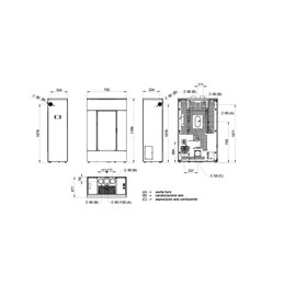 Thermorossi SlimQuadro Lumia Cristallo pellet stove 10.2 Kw 5