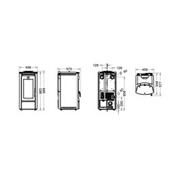 Stufa a pellet Thermorossi 5000 Easy 9,2 Kw 4 stelle