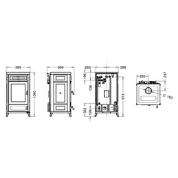 Termostufa a legna DORA Easy Thermorossi 15,1 kW 5 stelle Ready to start