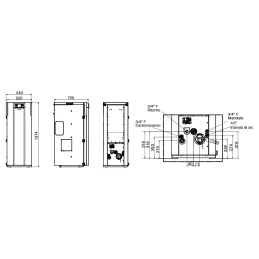 Caldaia a pellet Thermorossi COMPACT S19 GT5 17.5 Kw 5 Stelle