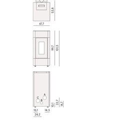 CADEL Cristal 9 Plus Ductable Pellet Stove