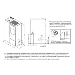 Stufa a pellet slim CLELIA – Punto Fuoco 11kW canalizzata 2 motori | 5 stelle
